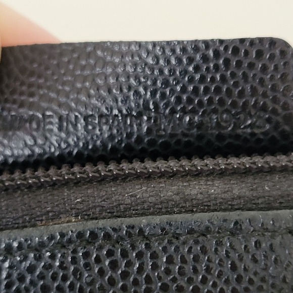 Christian Dior Vintage Leather Black Cosmetic Pouch Bag Zip Around Small Logo - Picture 9 of 12